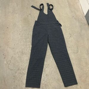 Frank & oak plaid overalls